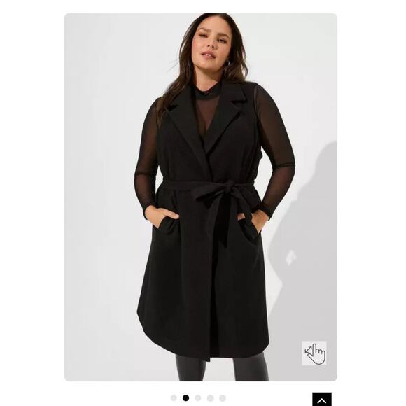 Torrid Black Longline Vest size 3 (3X) - Picture 1 of 11